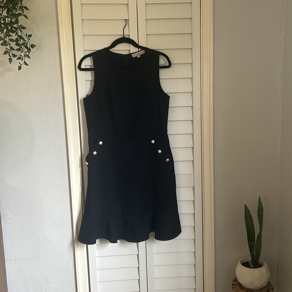 Loft Women’s Flounce Sleeveless Dress in Navy - Picture 4 of 8